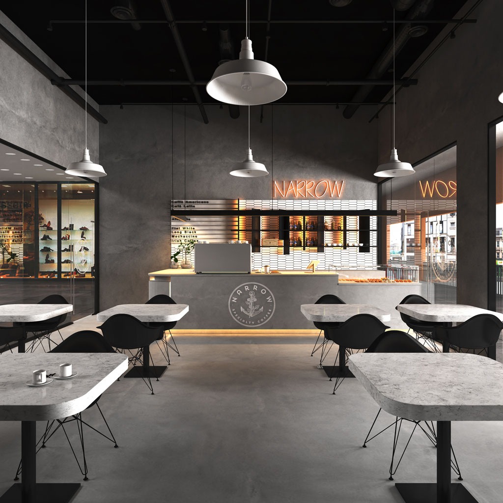 Coffee shop Interior design in Sharjah, Modern style