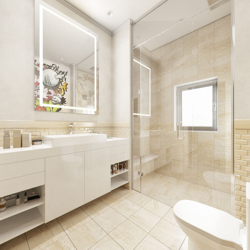 BLSH Villa design by KG Design son bathroom