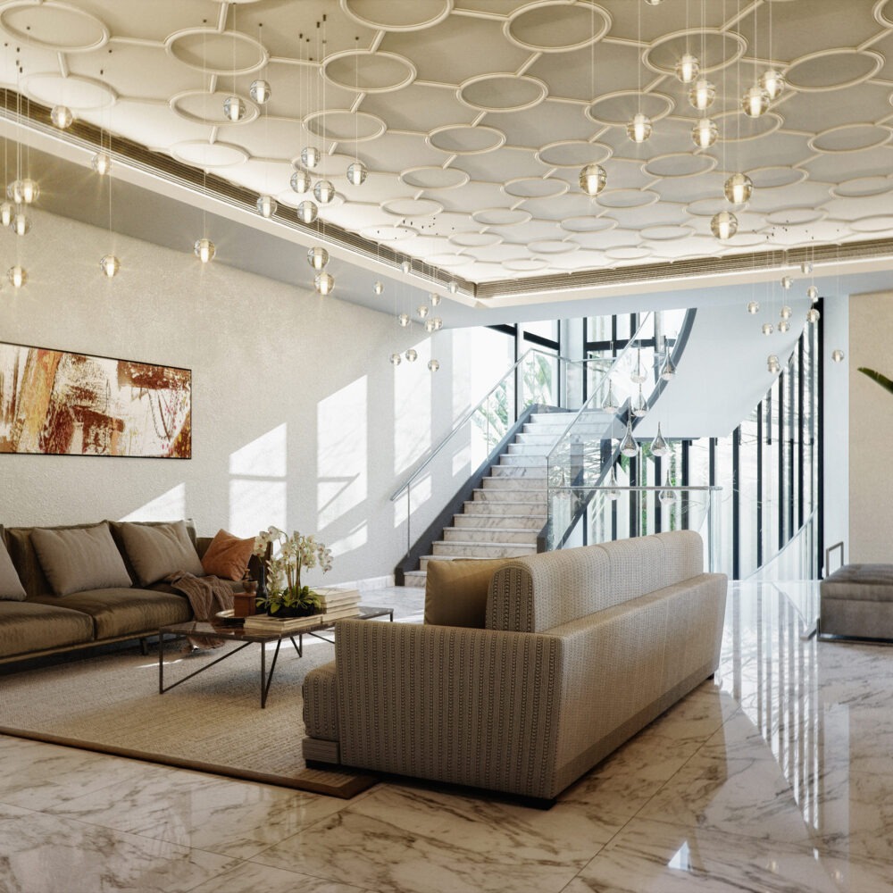 BLSH Villa design by KG Design Living room