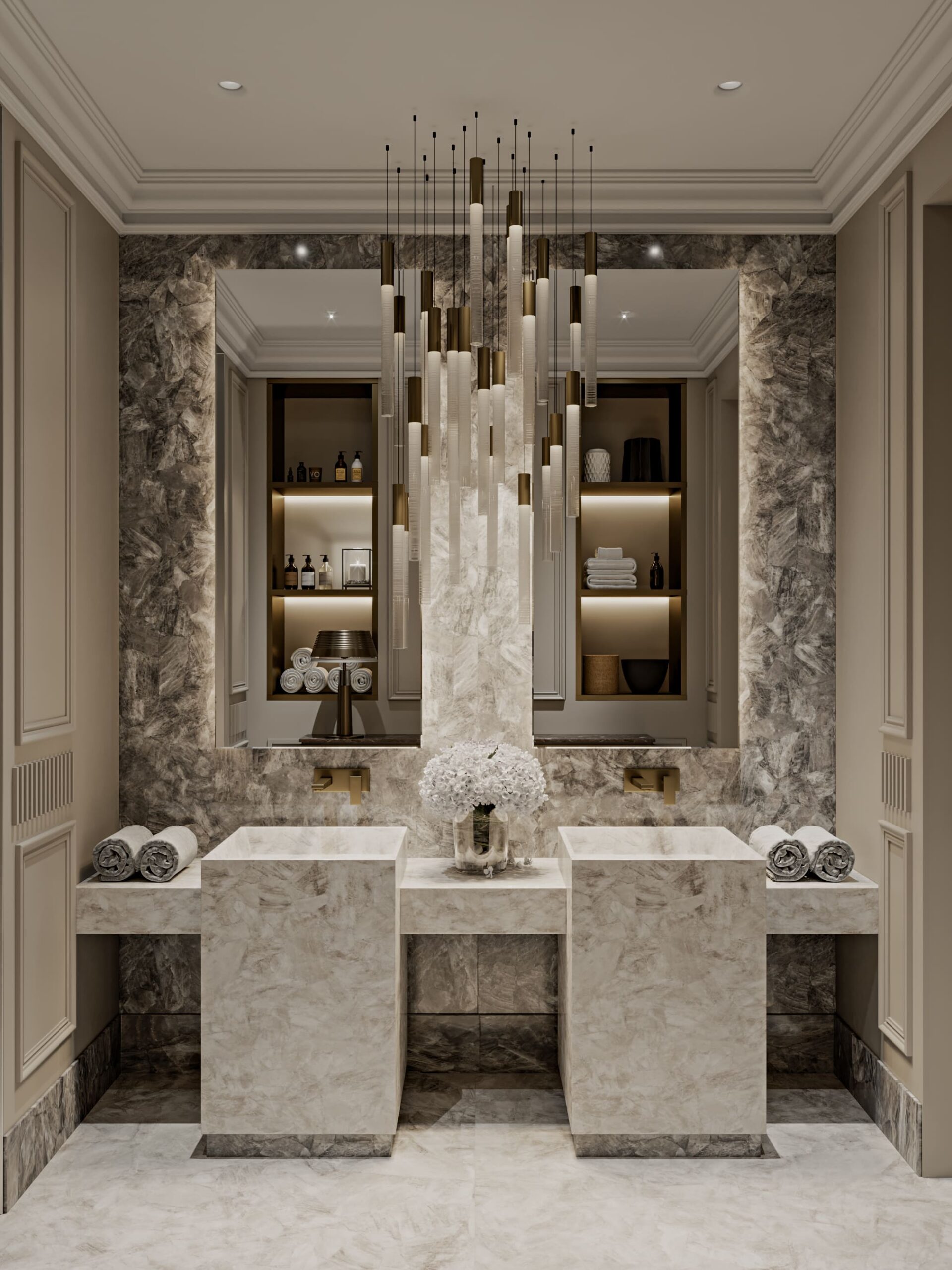 Interior design oth villa jumeirah pearl by kg design bathroom