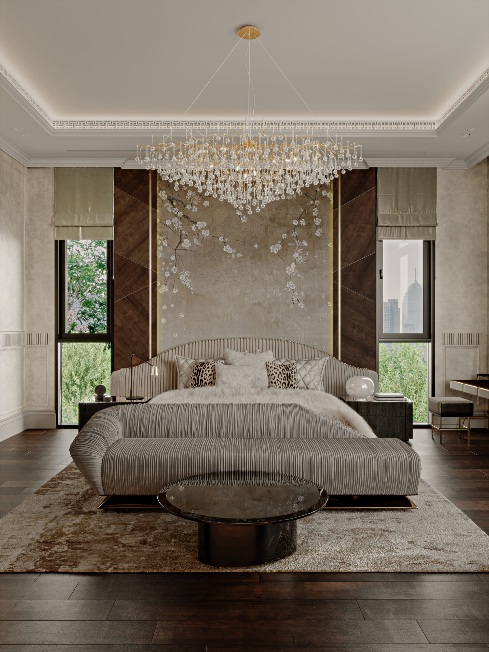 Interior design oth villa jumeirah pearl by kg design bedroom