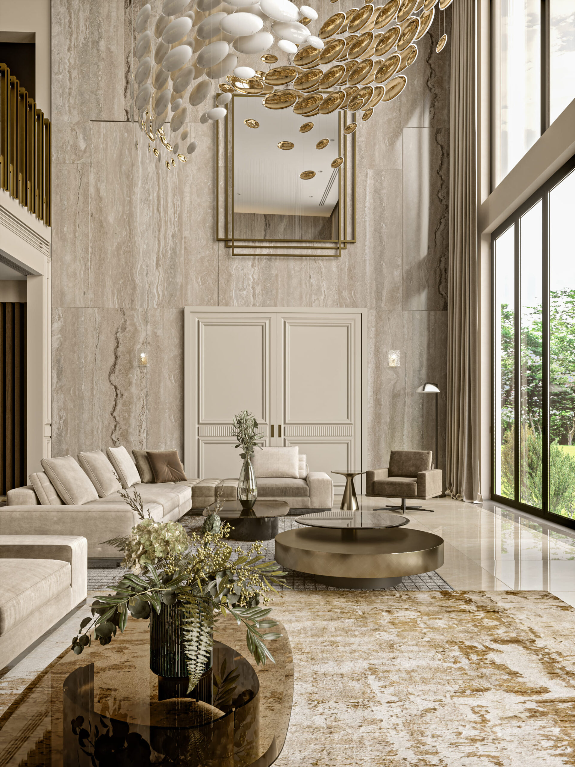 Interior design oth villa jumeirah pearl by kg design living dining hall photo 4