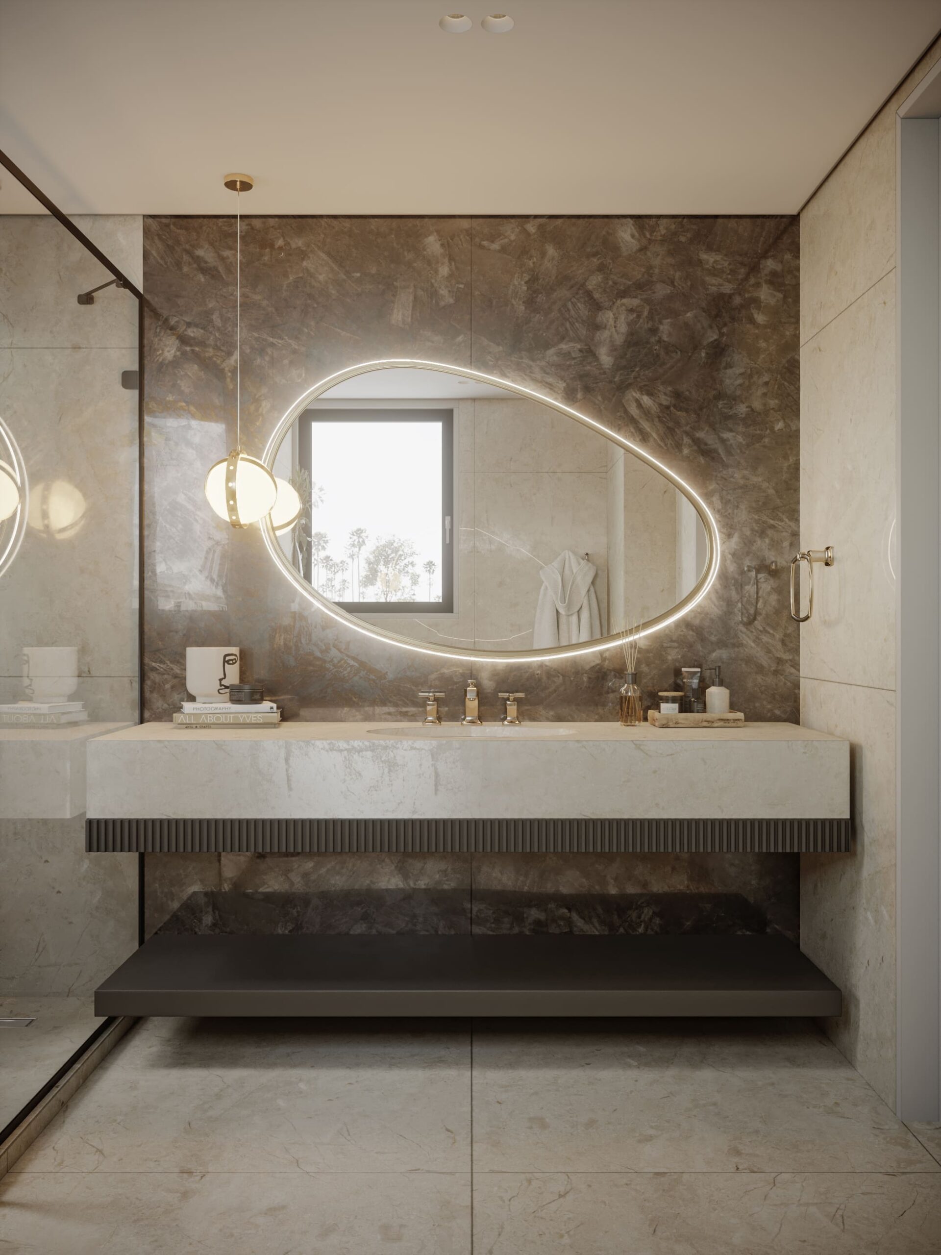 Interior design rad villa dubai hills by kg design bathroom