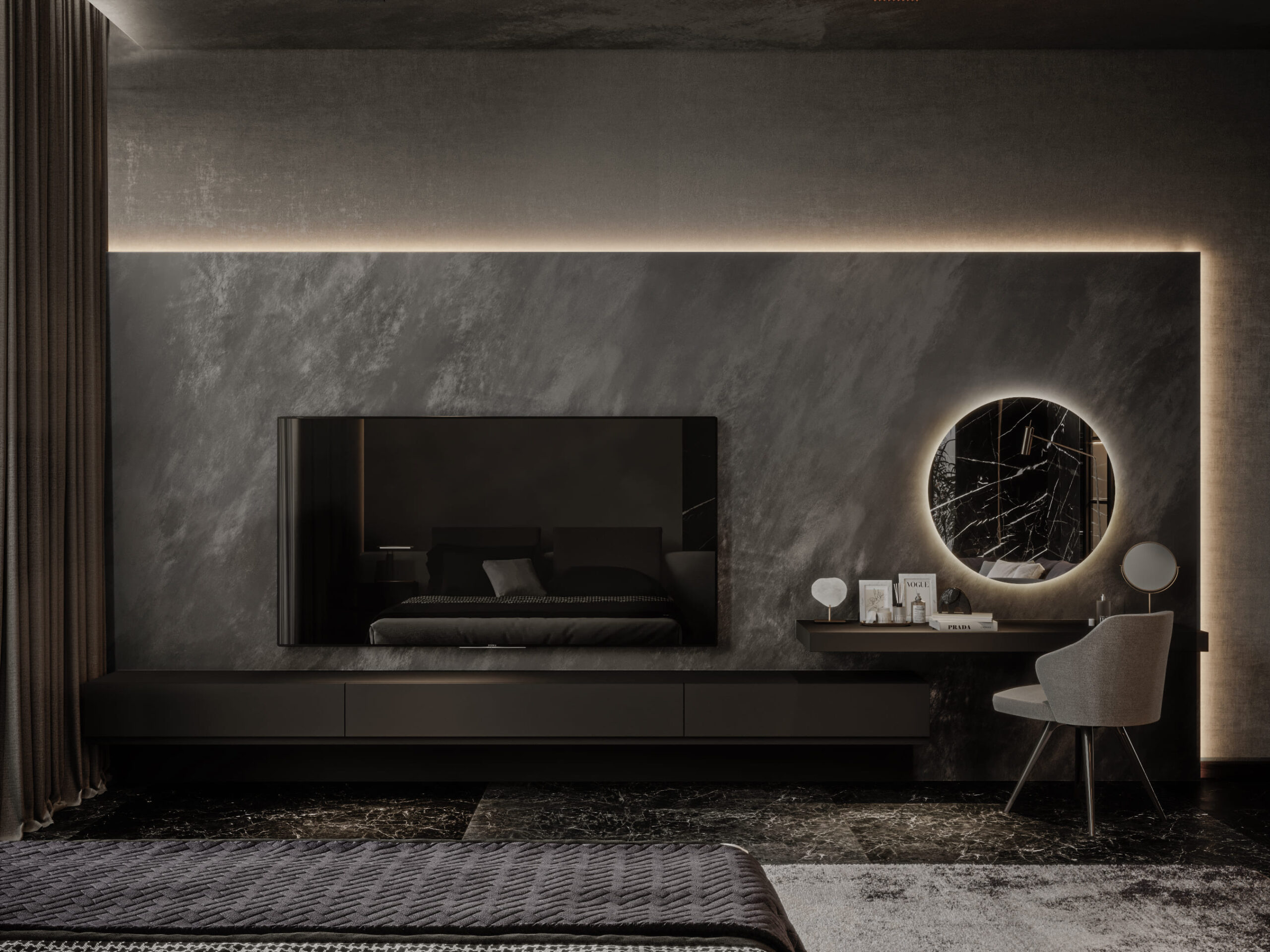 Interior design rad villa dubai hills by kg design bedroom