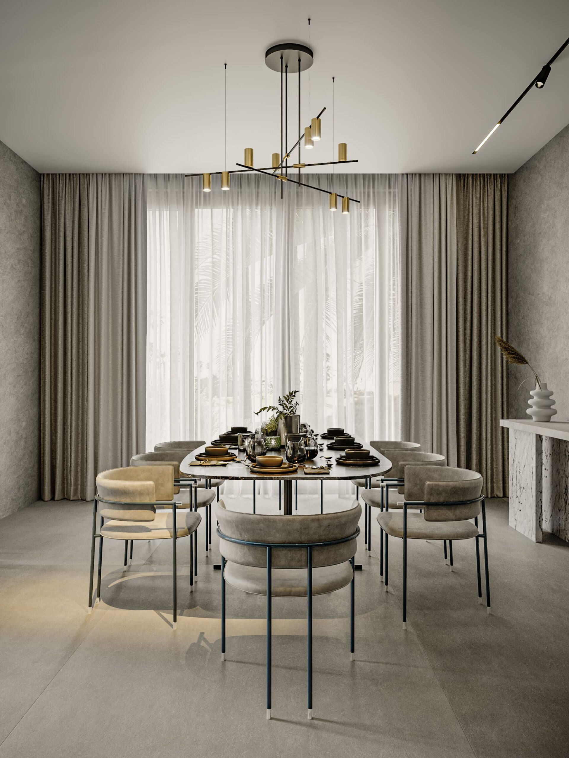 Interior design rad villa dubai hills by kg design guest kitchen