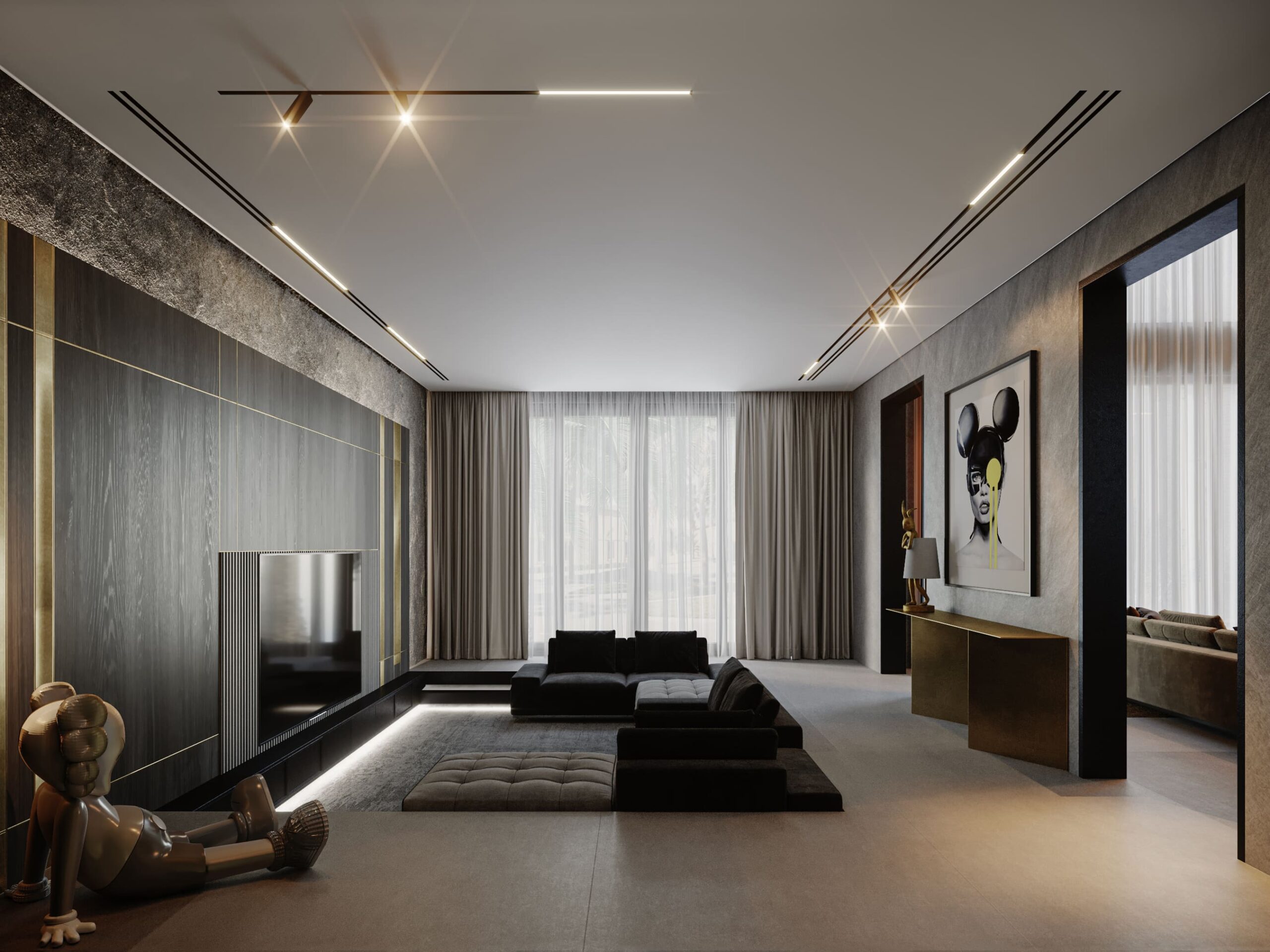 Interior design rad villa dubai hills by kg design living room photo 3