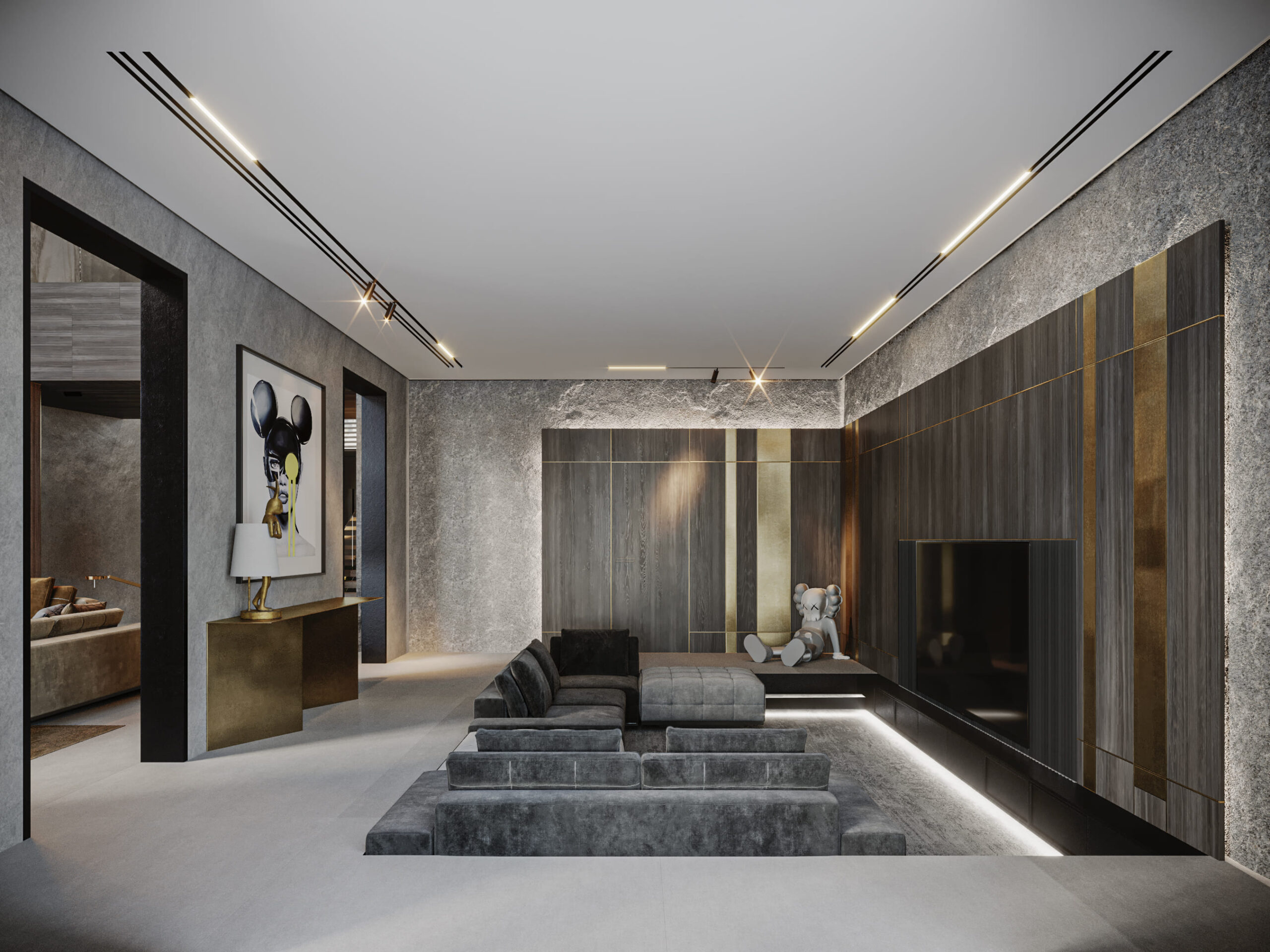 Interior design rad villa dubai hills by kg design living room