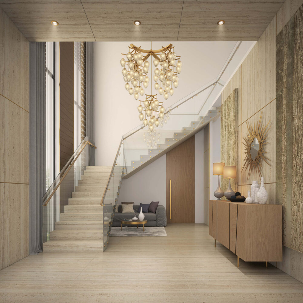 Mskh villa apartment design by kg design studio entrance