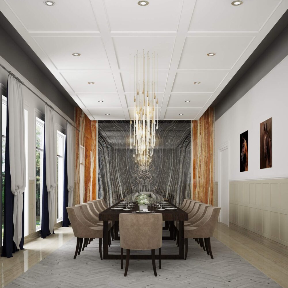 Mskh villa apartment design by kg design studio dining room