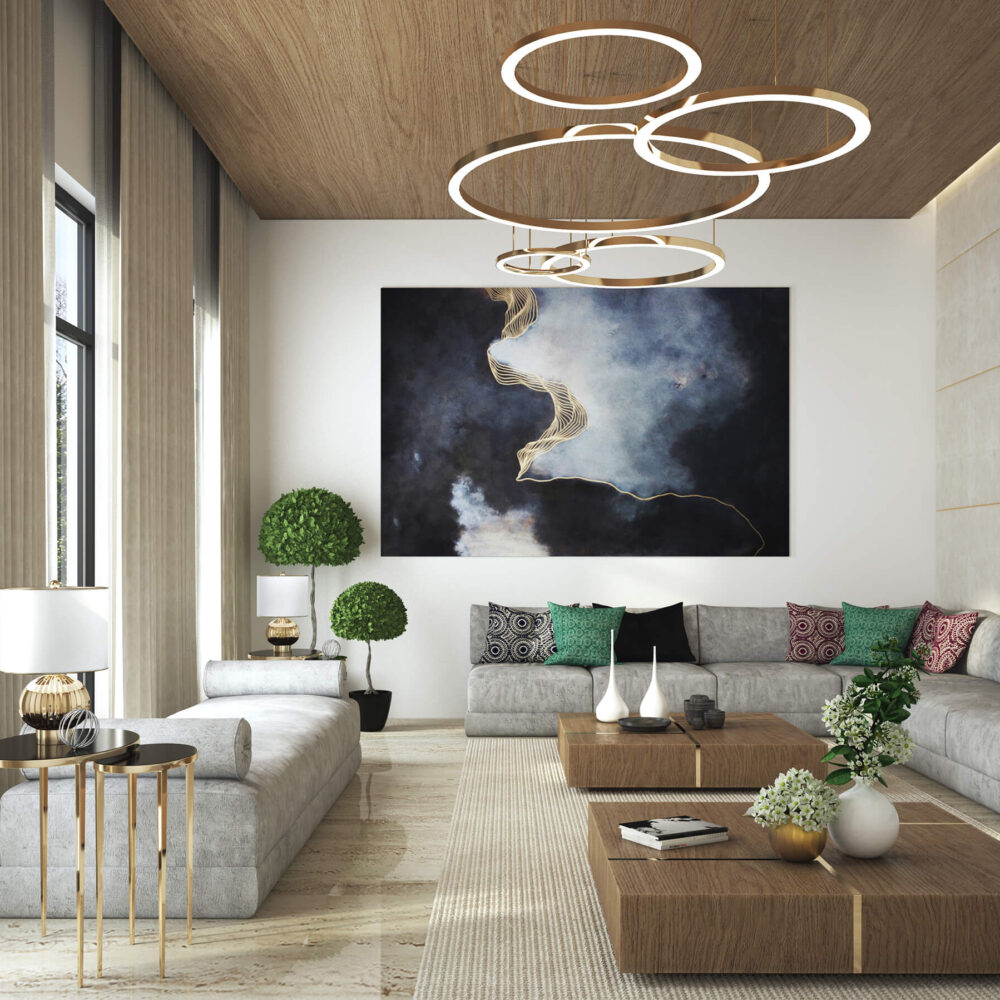 Mskh villa apartment design by kg design studio living room