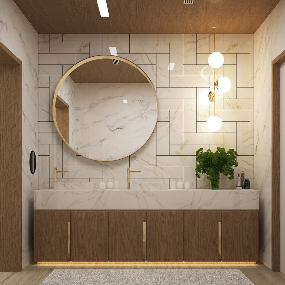 Mskh villa apartment design by kg design studio washing room