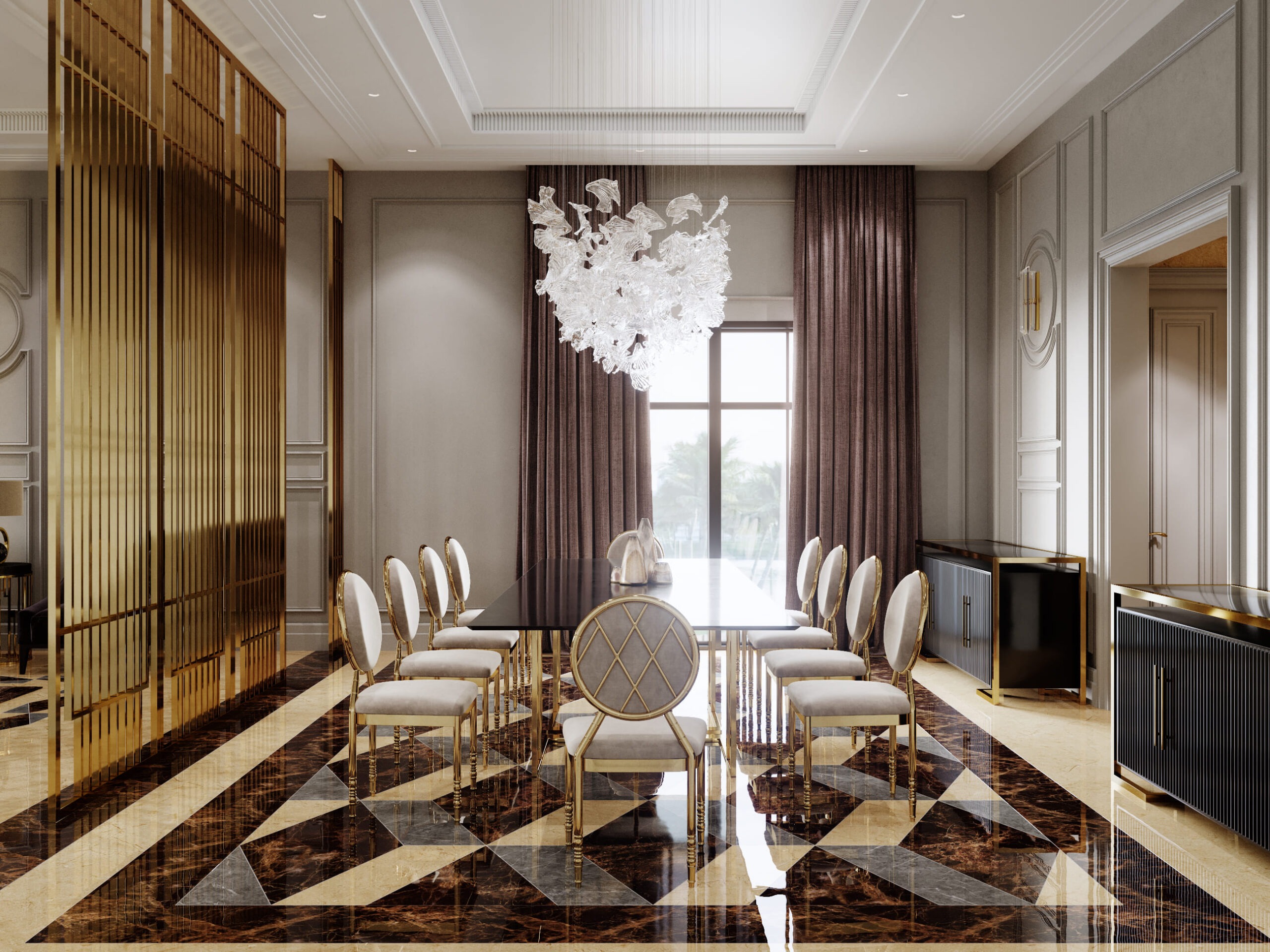 Interior design of AMR Villa by KG Design Dinning room photo 4