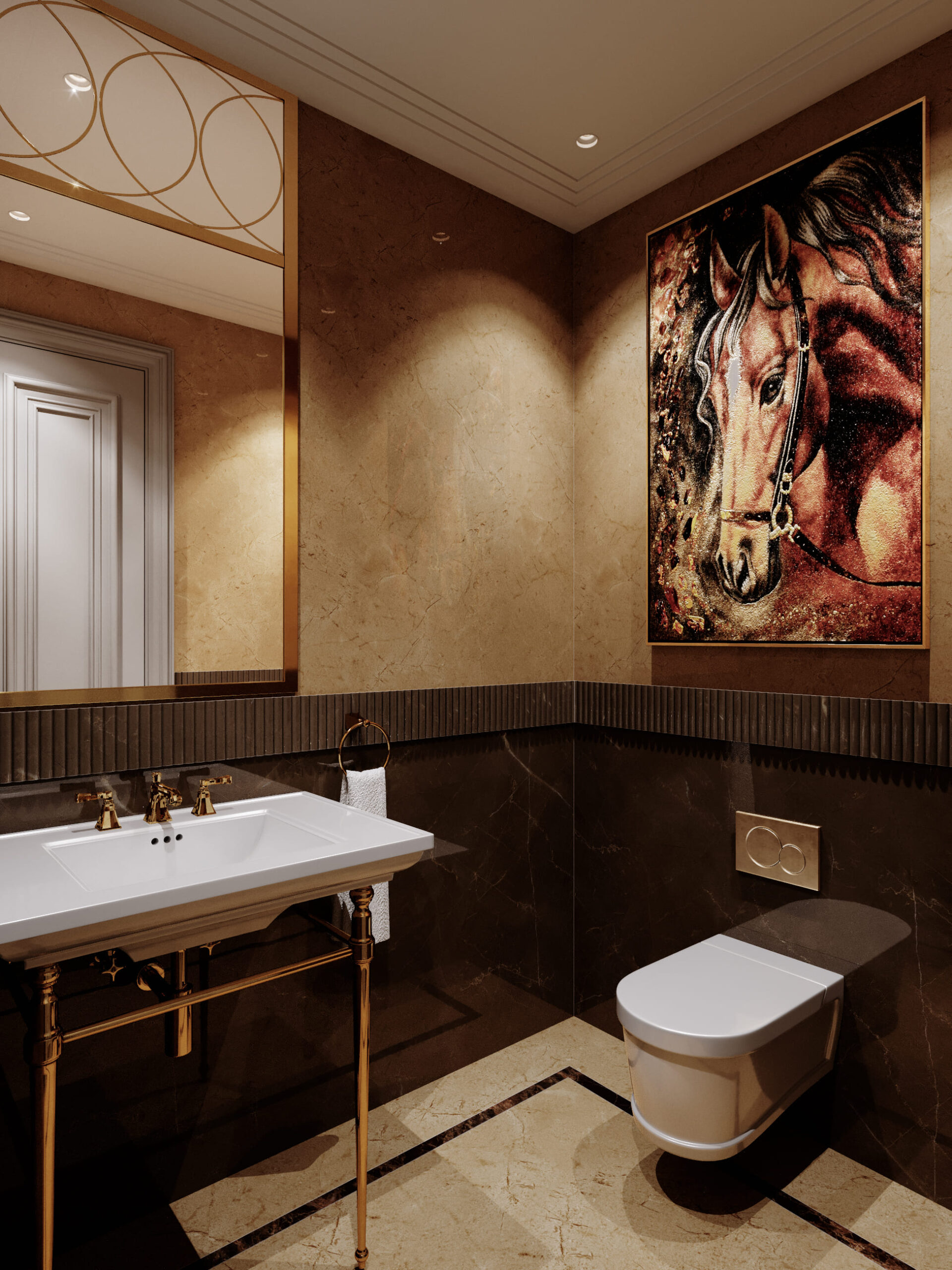 Interior design of AMR Villa by KG Design Washroomphoto 2