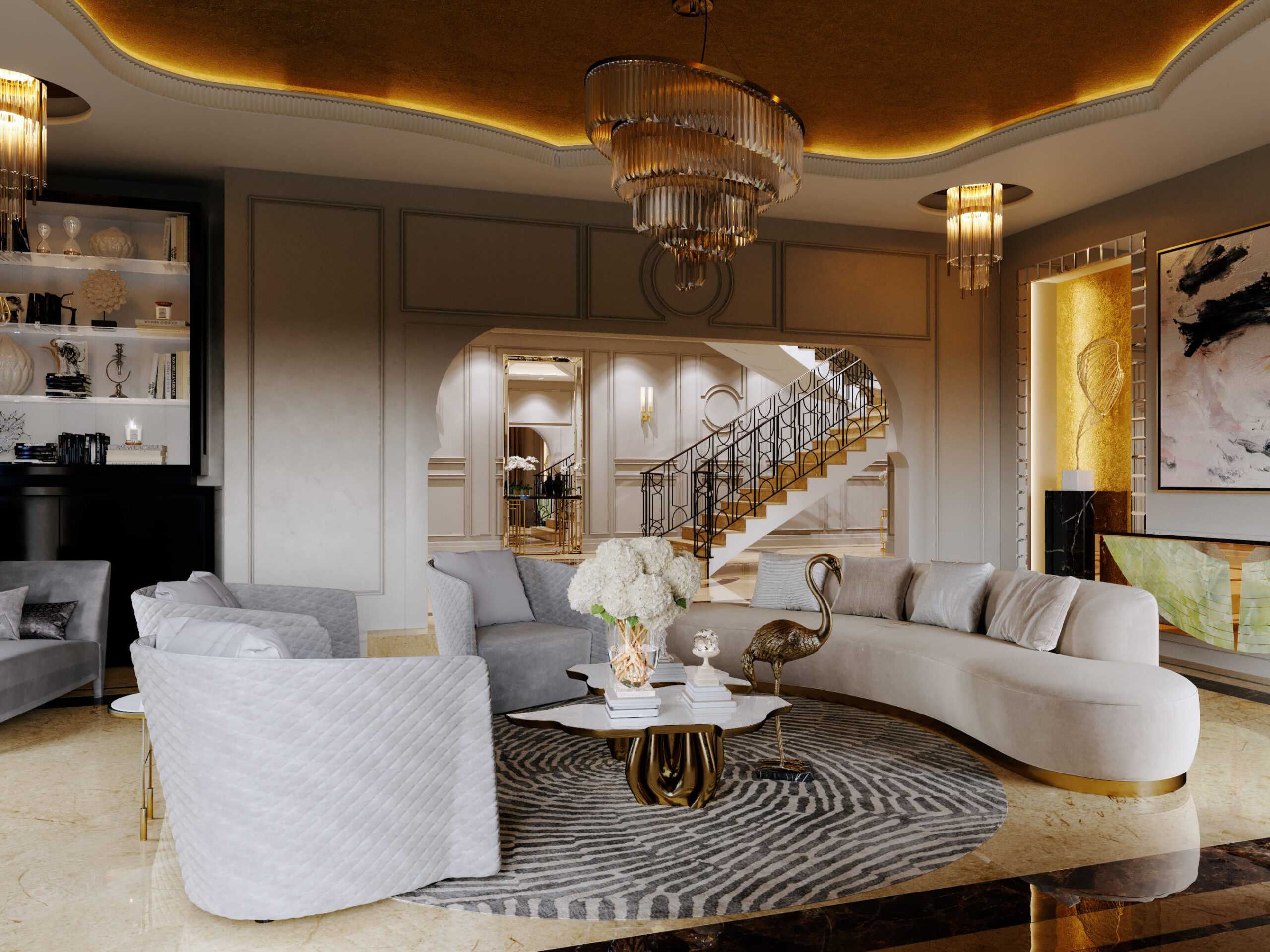 Interior design of AMR Villa by KG Design Living room photo 2