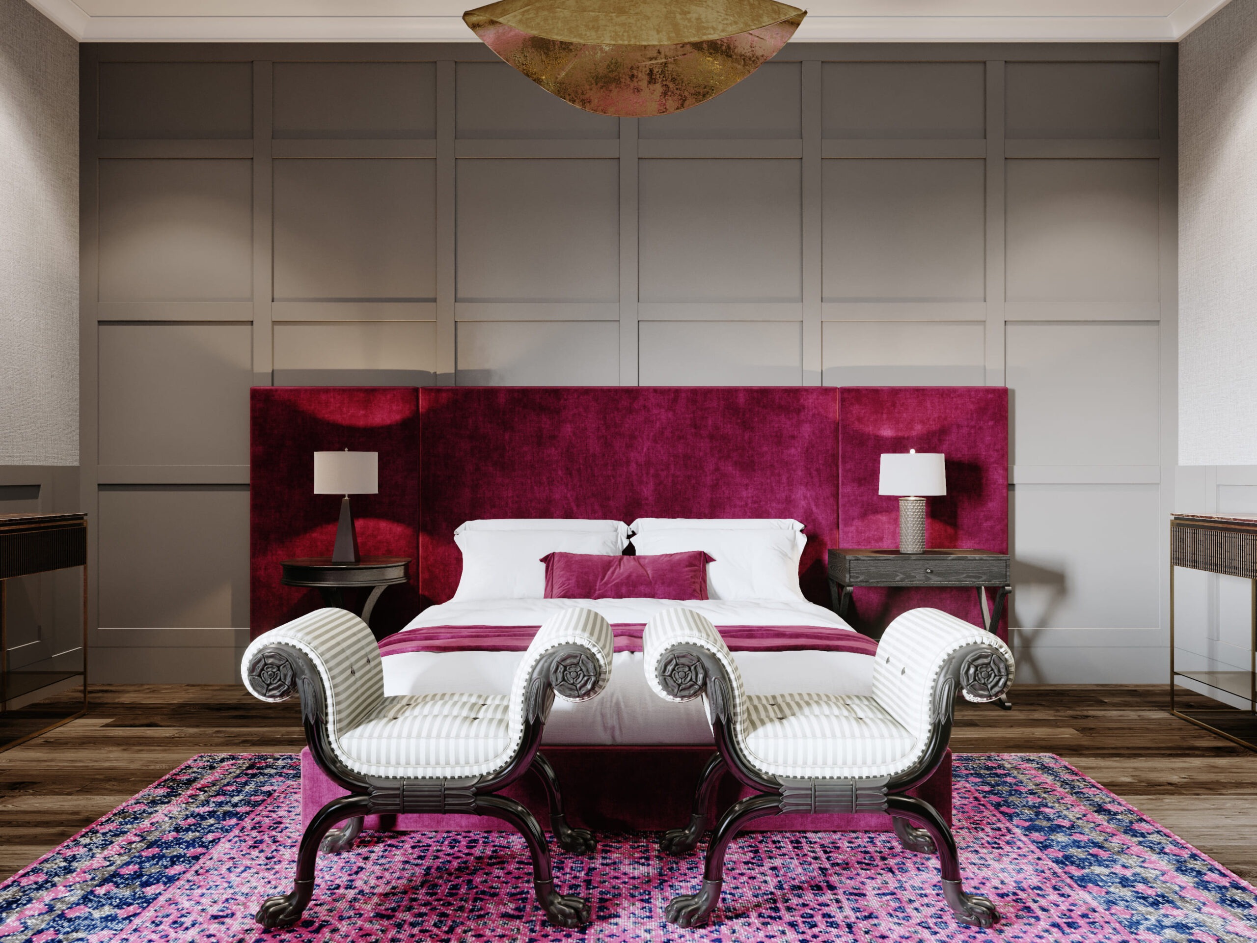 Interior design of AMR Villa by KG Design Bedroom